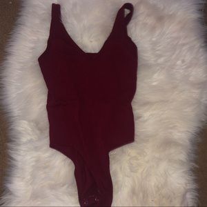 Burgundy bodysuit